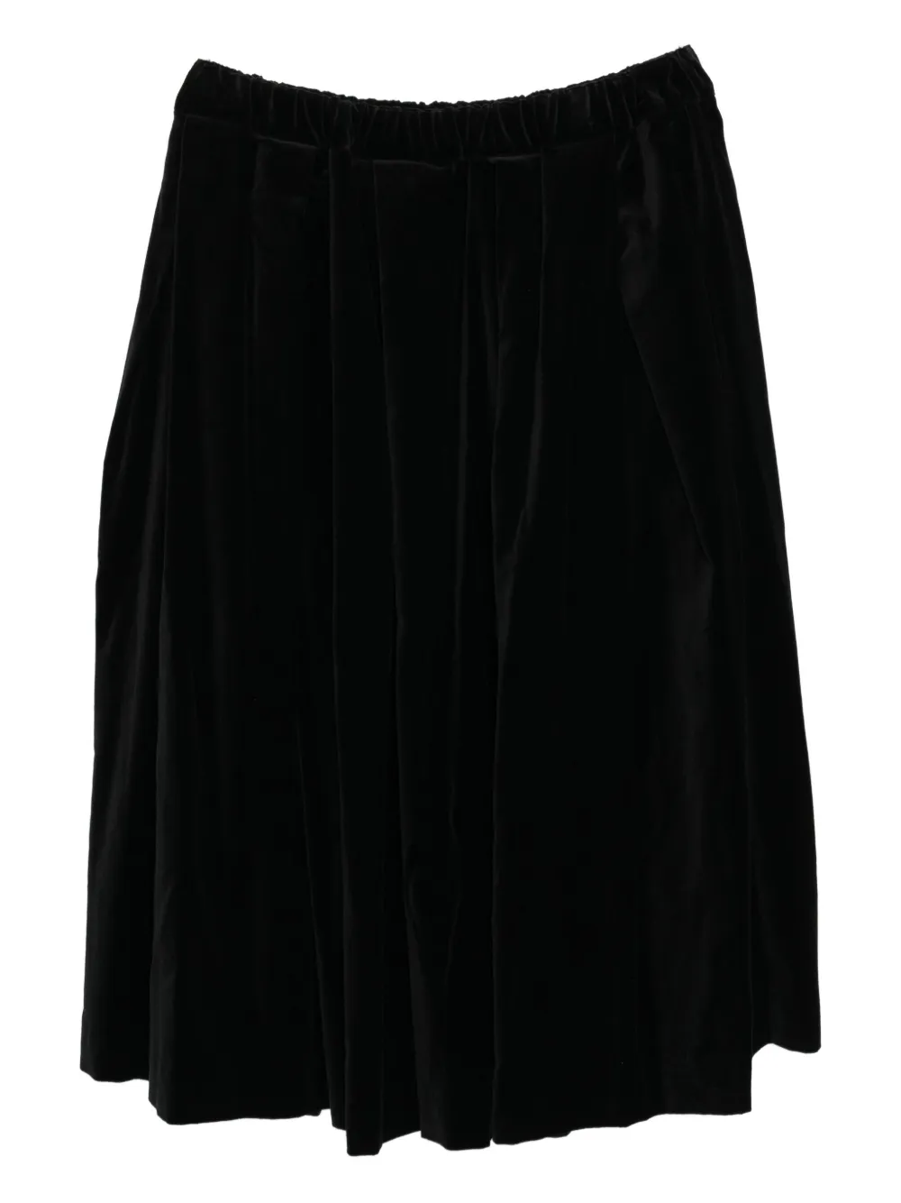 Comme Des Garçons Comme Des Garçons velvet pleated skirt | Black | Image 1