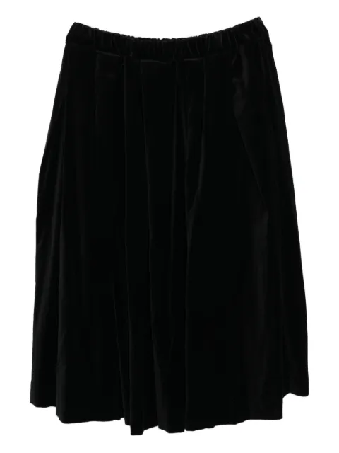 Comme Des Garçons Comme Des Garçons velvet pleated skirt