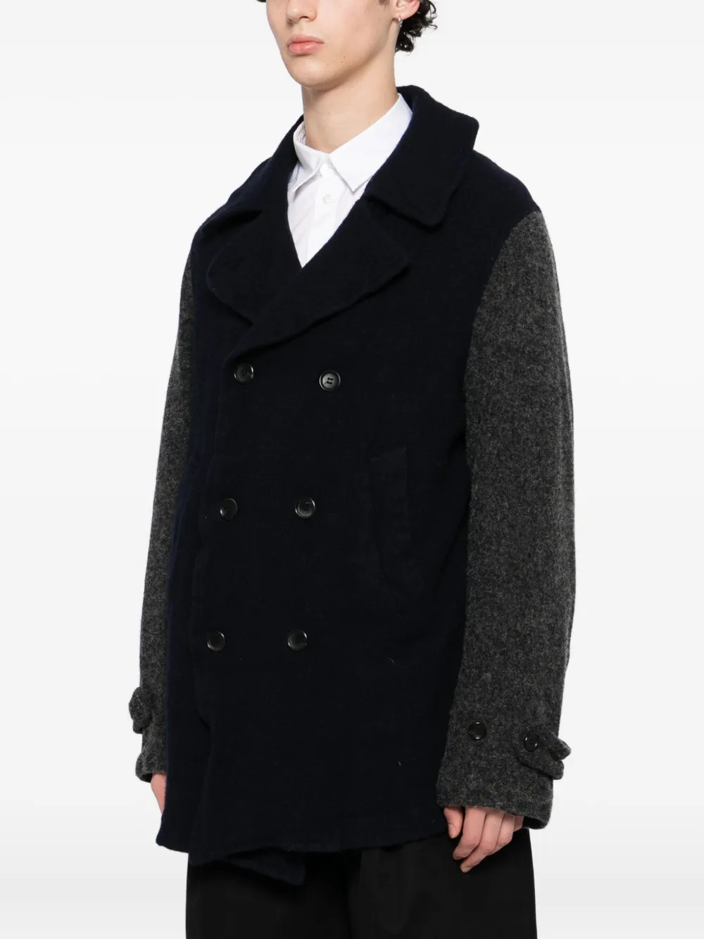 Comme Des Garçons Shirt Jas met contrasterende vlakken Blauw