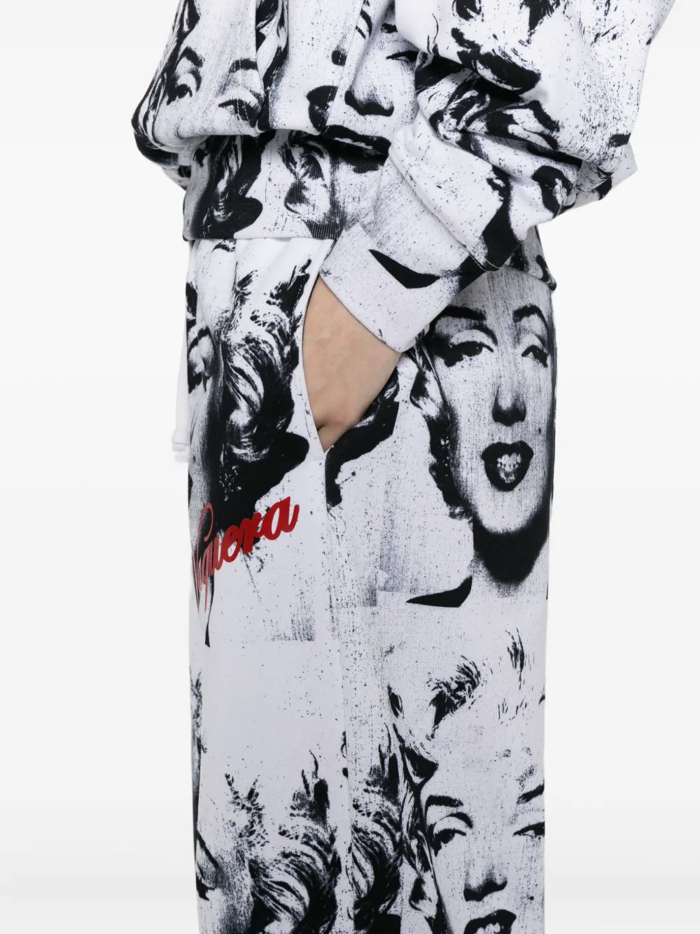 Vaquera Broek met grafische print Wit