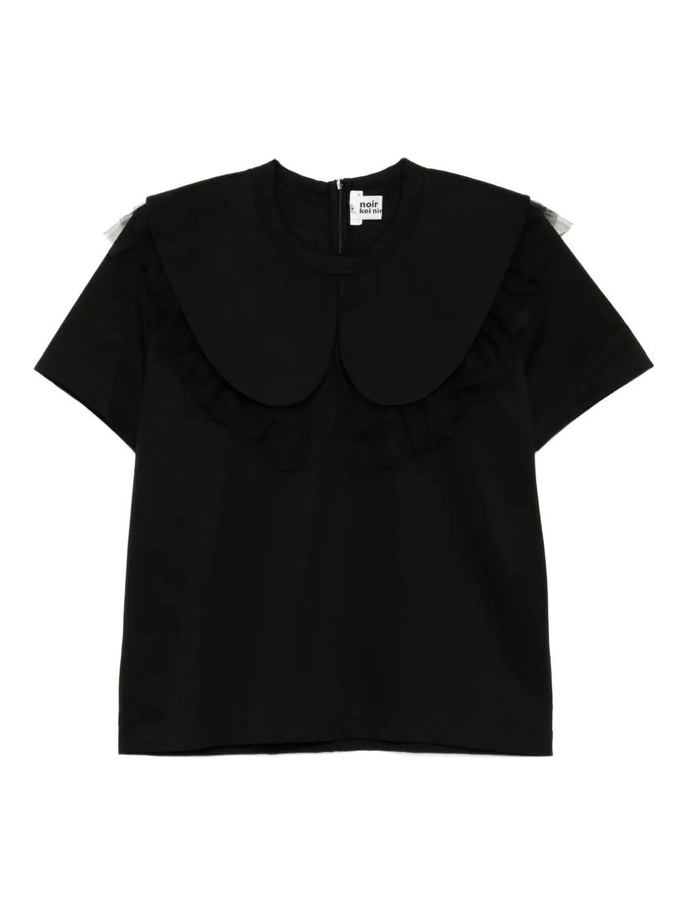 Noir Kei Ninomiya ruffled-lace top - Nero