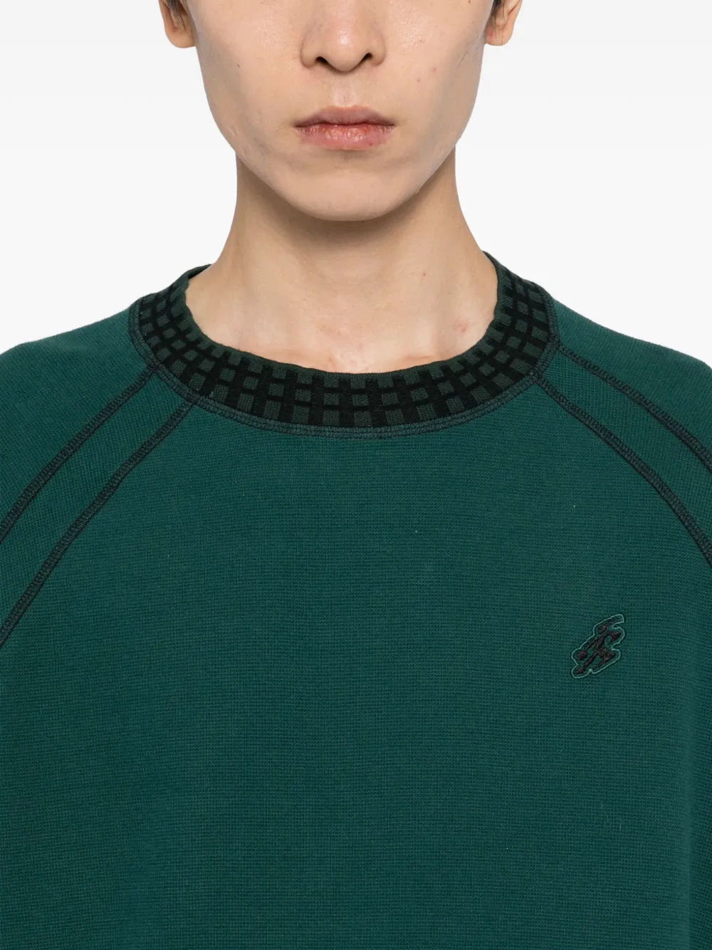 Asics Slogan-embroidered T-shirt In Green