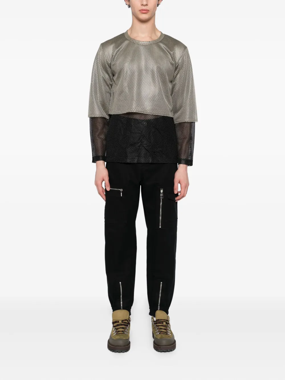 Comme des Garçons Homme Plus Gelaagd T-shirt - Groen