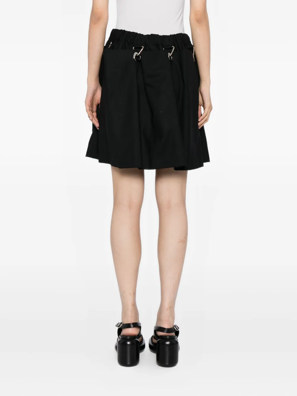 Noir Kei Ninomiya Wool Mini Skirt In Black