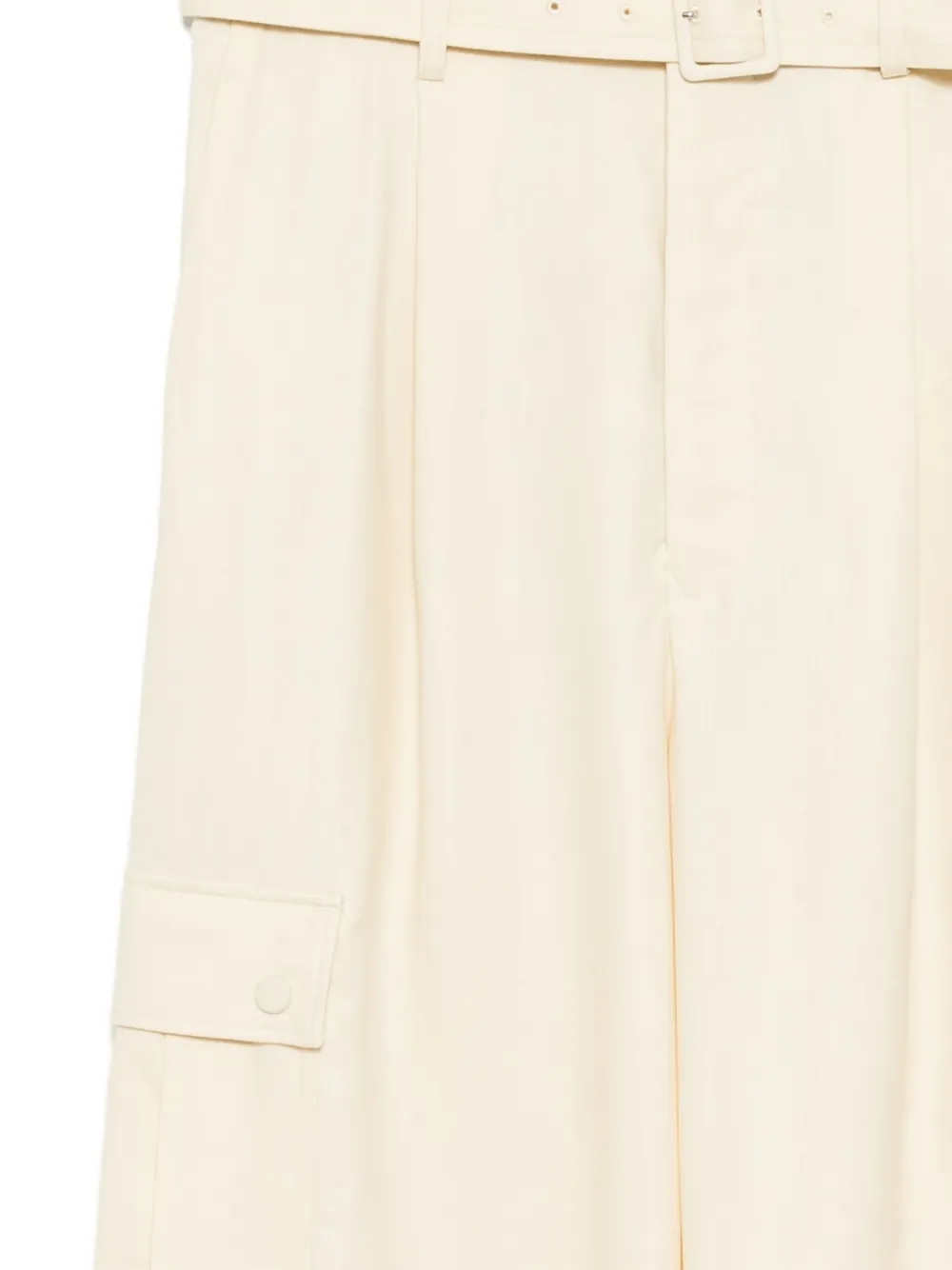 Auralee Structured Double Cloth Cargo Pants In Neutral