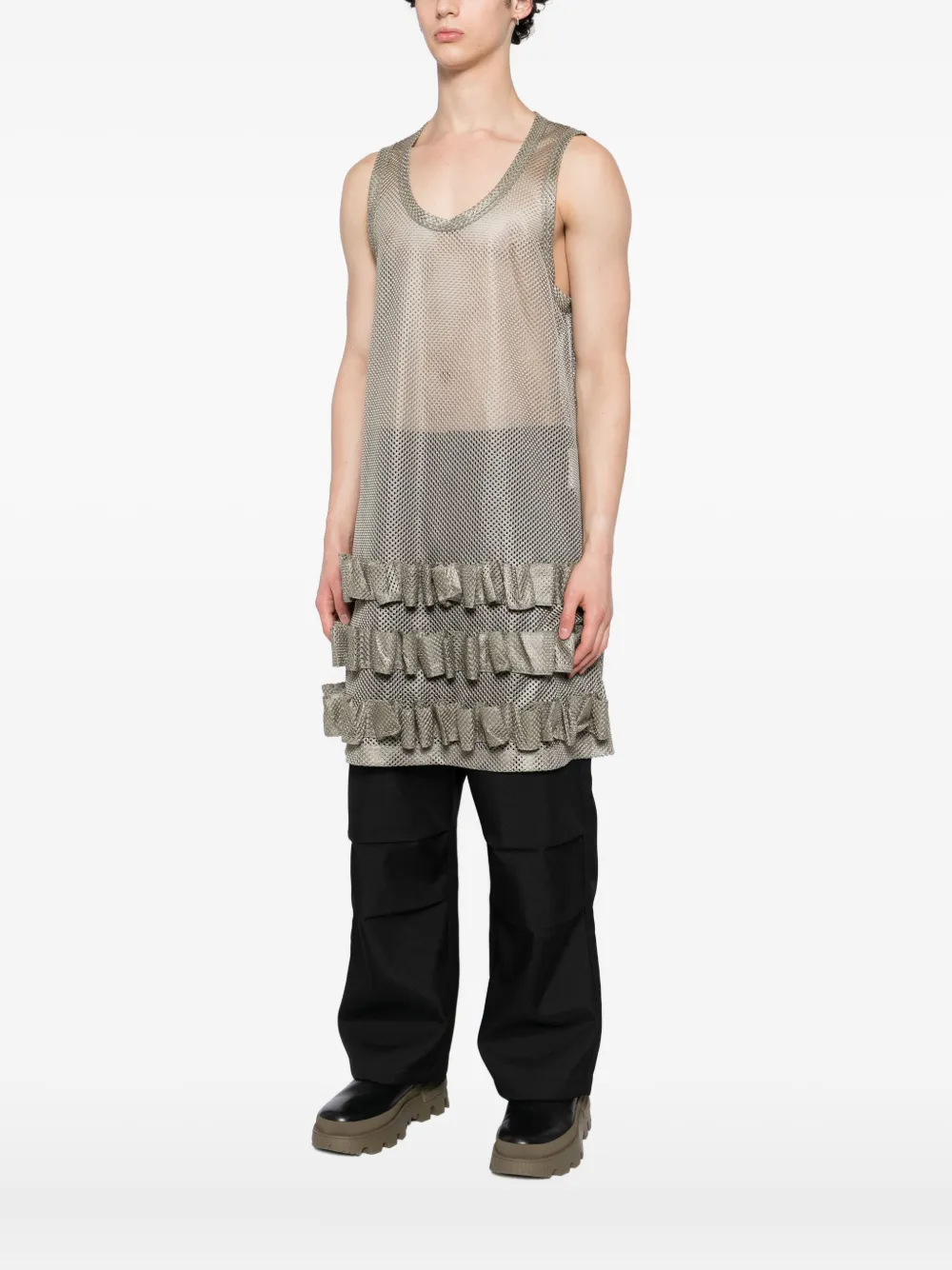 Comme des Garçons Homme Plus Mesh gilet Groen