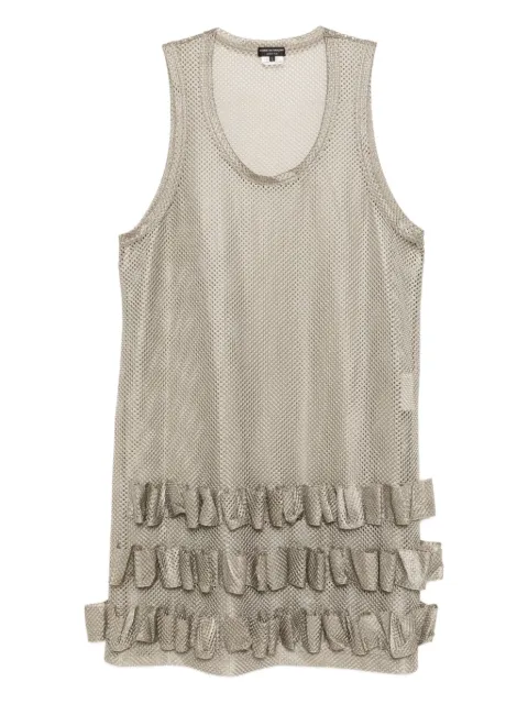 Comme des Garçons Homme Plus chaleco de malla con volantes