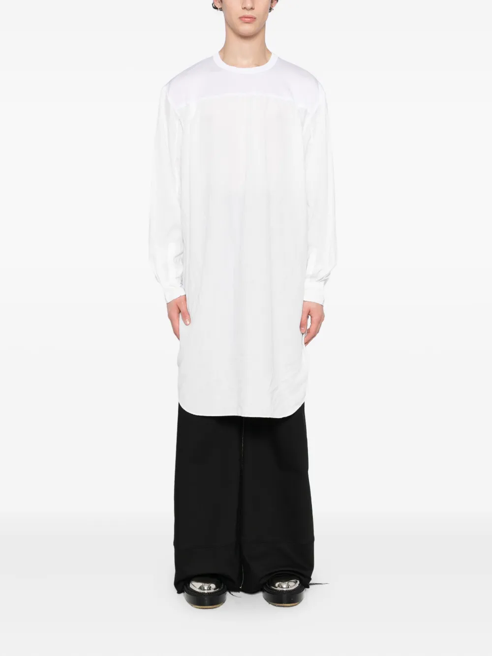 Comme des Garçons Homme Plus T-shirt met detail - Wit