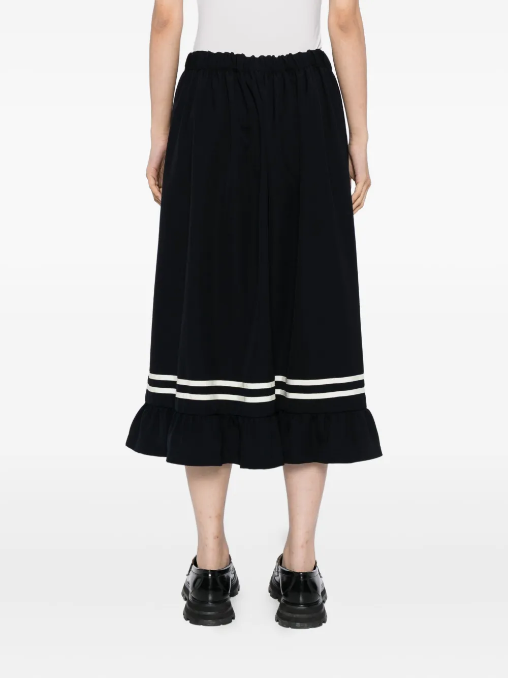 Comme Des Garcons Girl Wool Skirt In Black