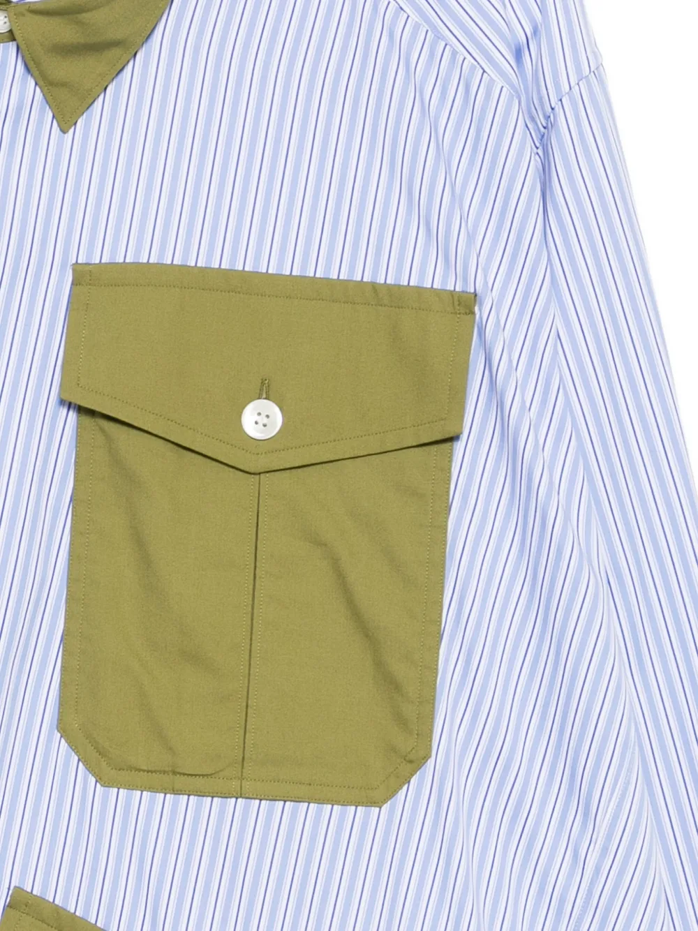 Comme Des Garçons Homme Plus ボックスプリーツ シャツ | ブルー