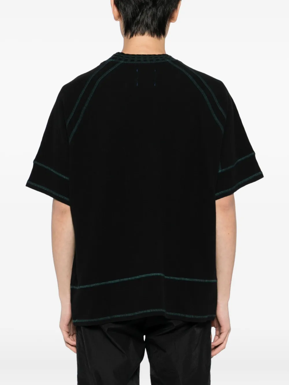 Asics Slogan-embroidered T-shirt In Black