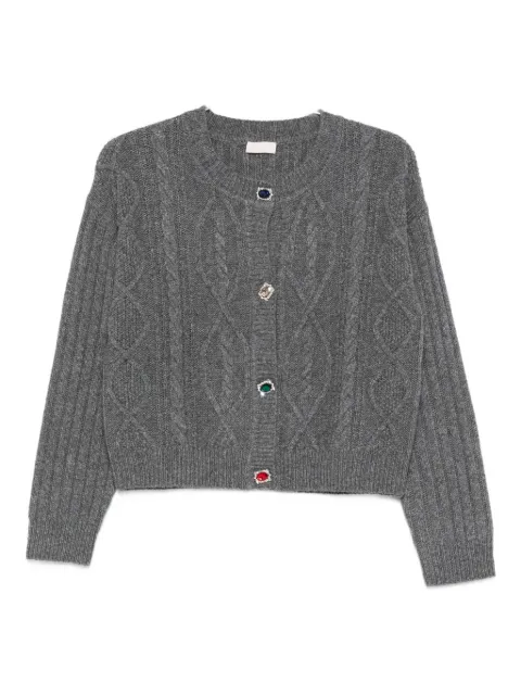 LIU JO cable-knit button-down cardigan