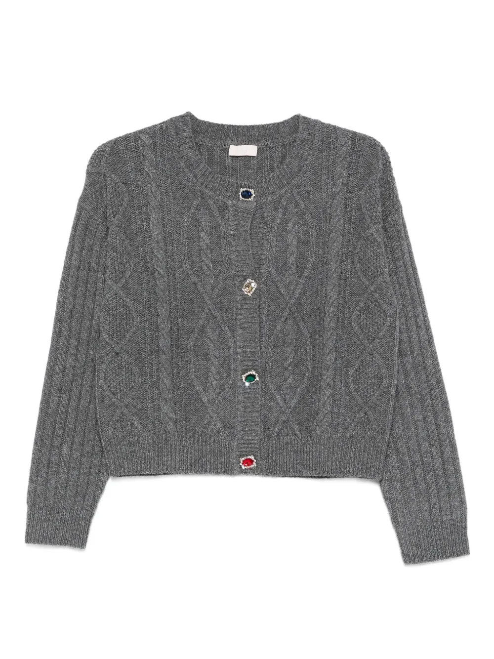 LIU JO cable-knit button-down cardigan | Grey | Image 1