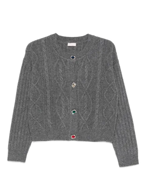 LIU JO cable-knit button-down cardigan