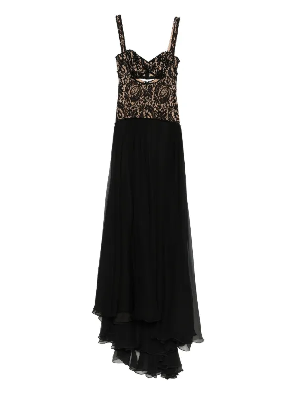 M.marquise Melissa Lace Maxi Dress - Black
