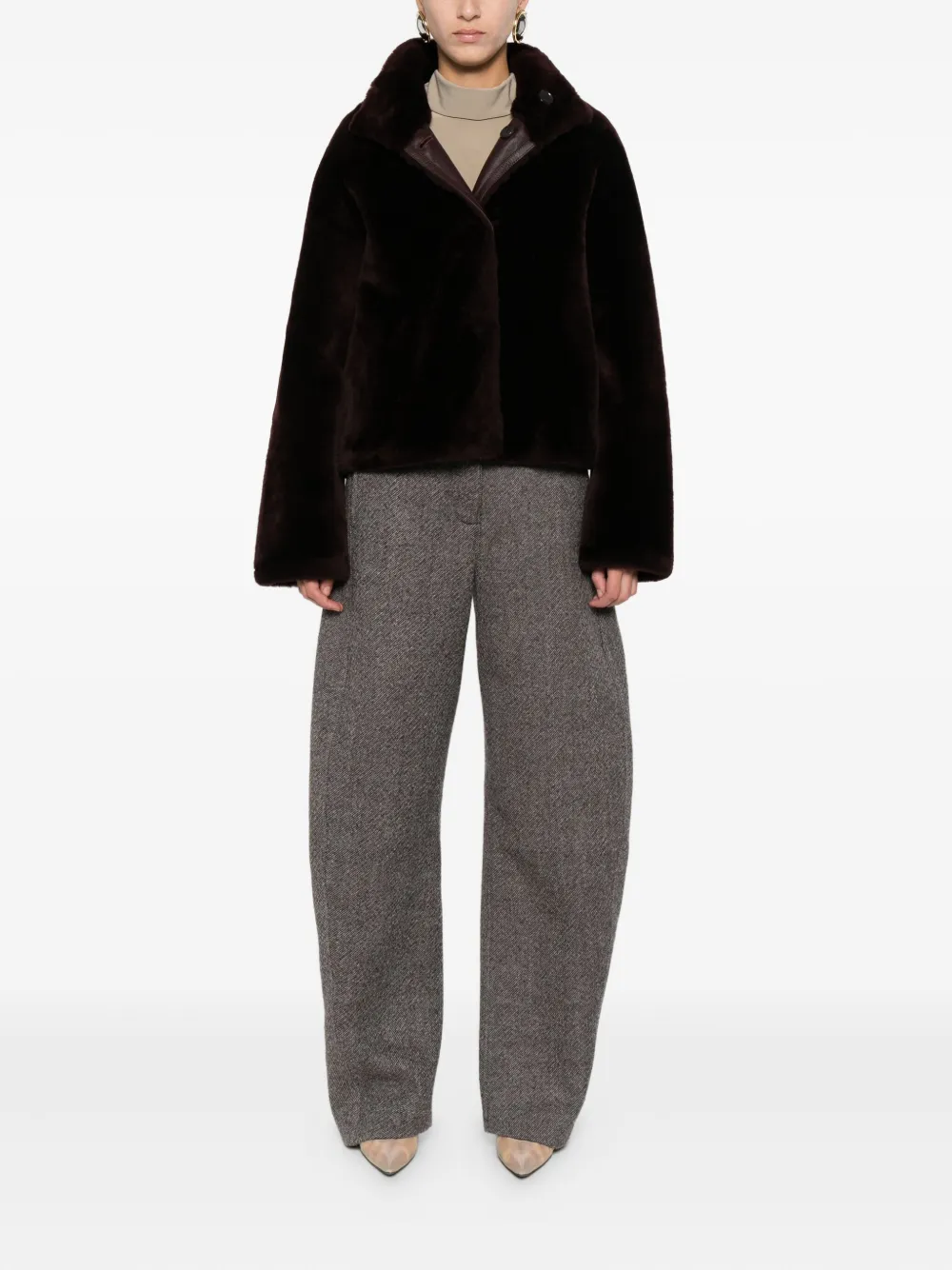 Arma buttoned high-neck jacket | Faux Fur & Shearling Jackets | Image 2