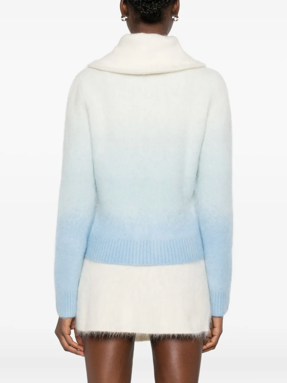 Casablanca Vest met rits en kraag Wit