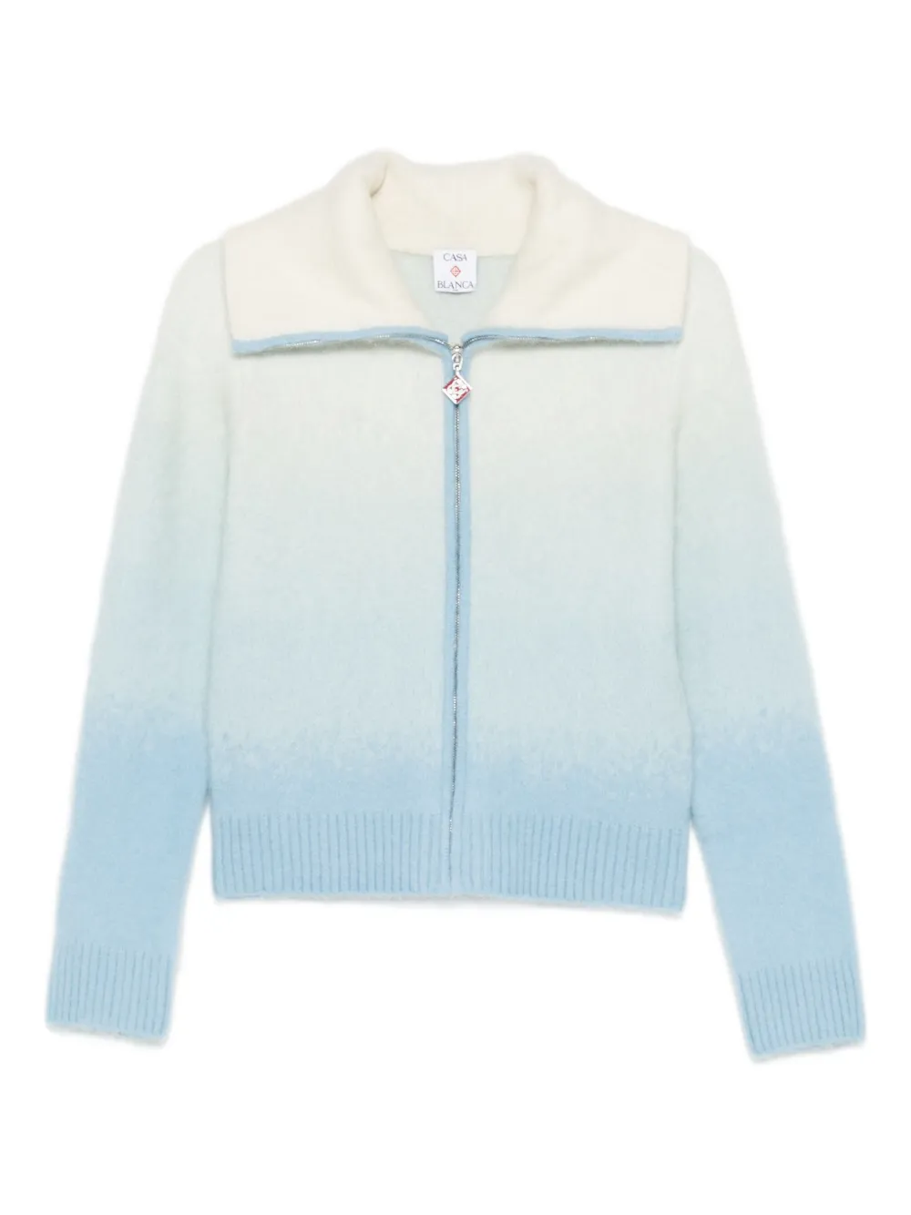 Casablanca Vest met rits en kraag Wit