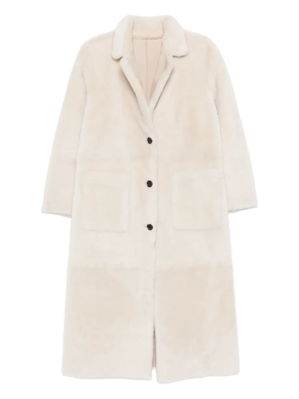 Arma lambskin single-breasted coat | Neutrals | Image 1