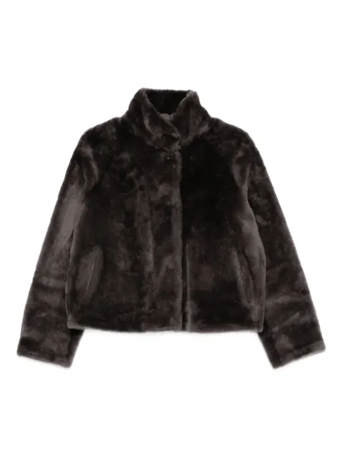 Arma high-neck faux fur coat