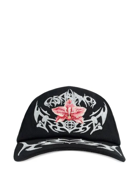 Casablanca embroidered-floral cap