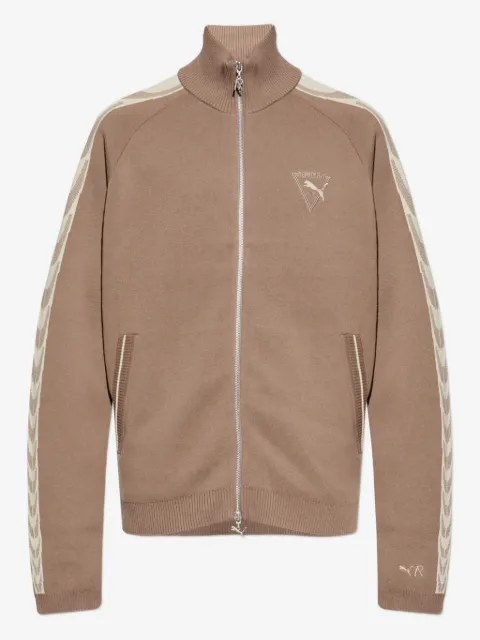 PUMA x Represent zip-up logo-embroidered sweatshirt