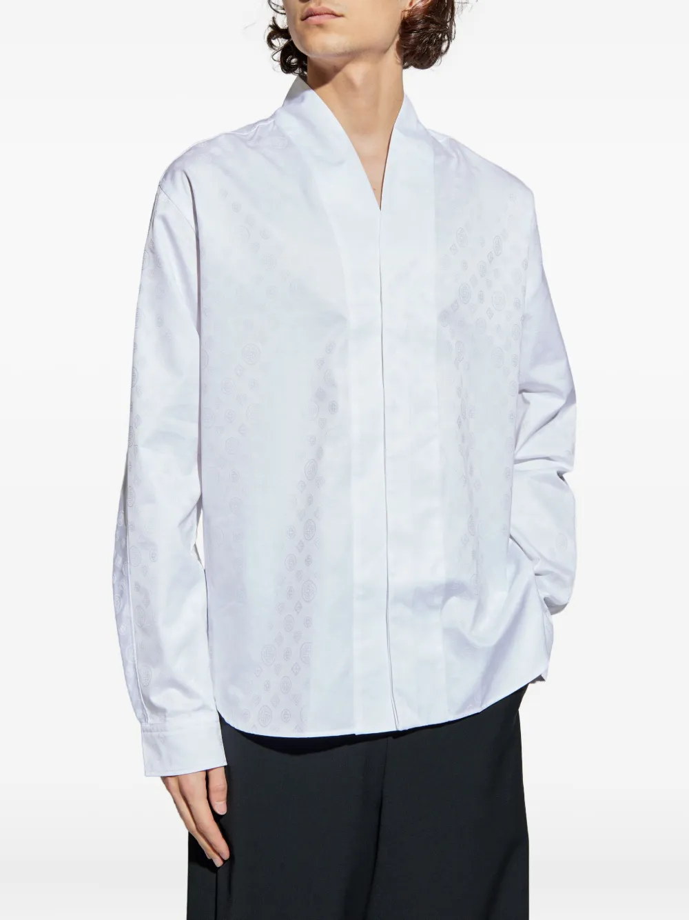 Casablanca Shirt met monogram Wit