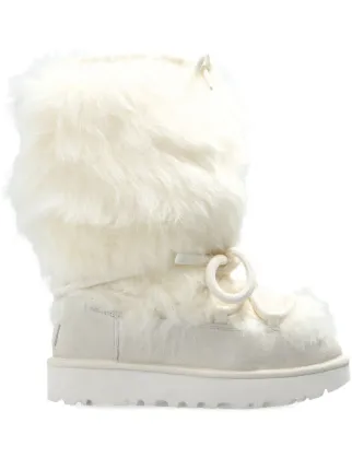UGG Classic Tall Chalet Snow Boots | White | FARFETCH JO