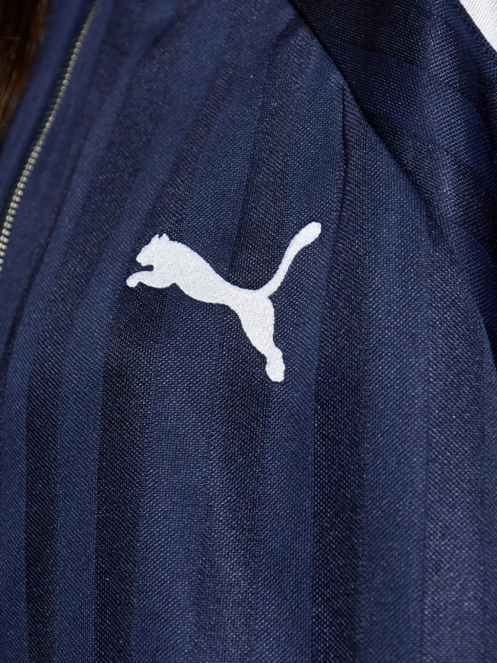 PUMA Gestreepte sweater met rits Blauw