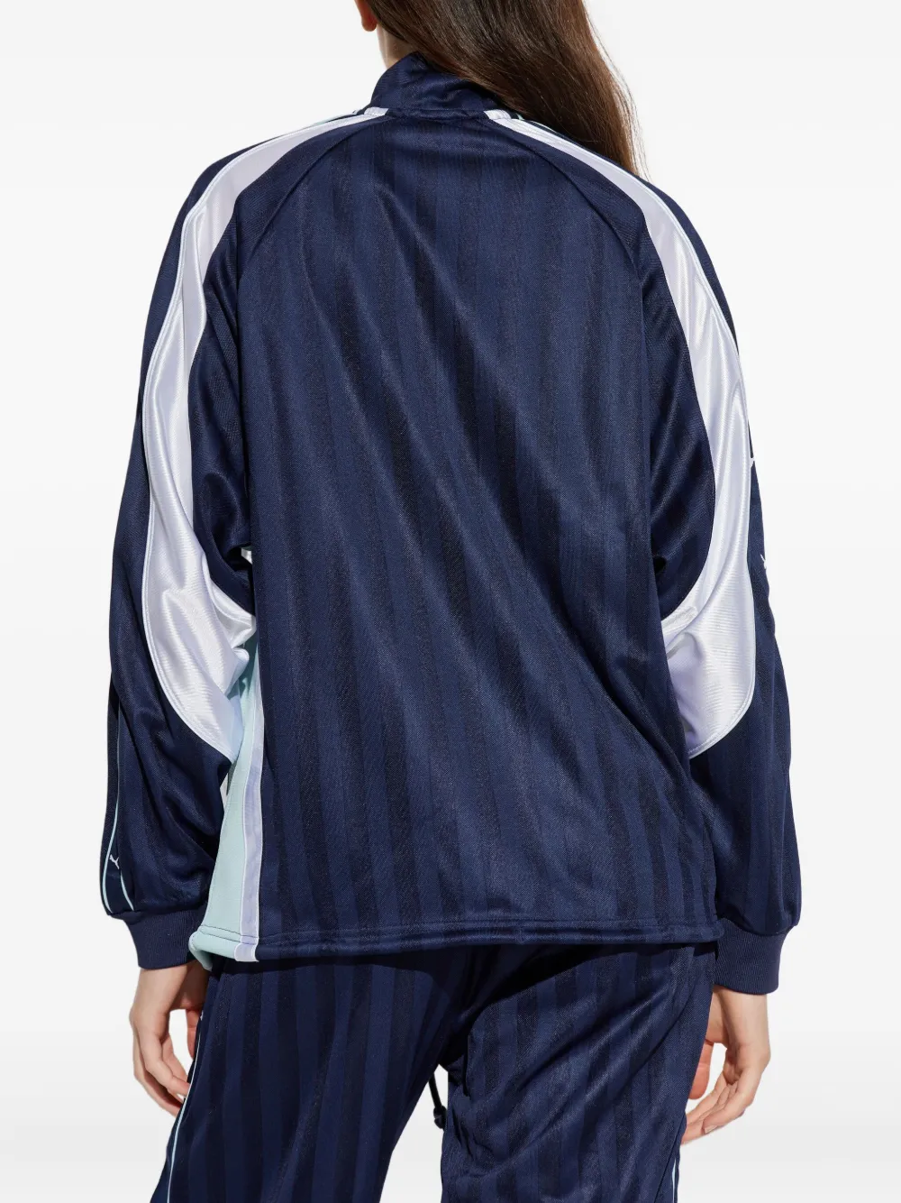 PUMA Gestreepte sweater met rits Blauw