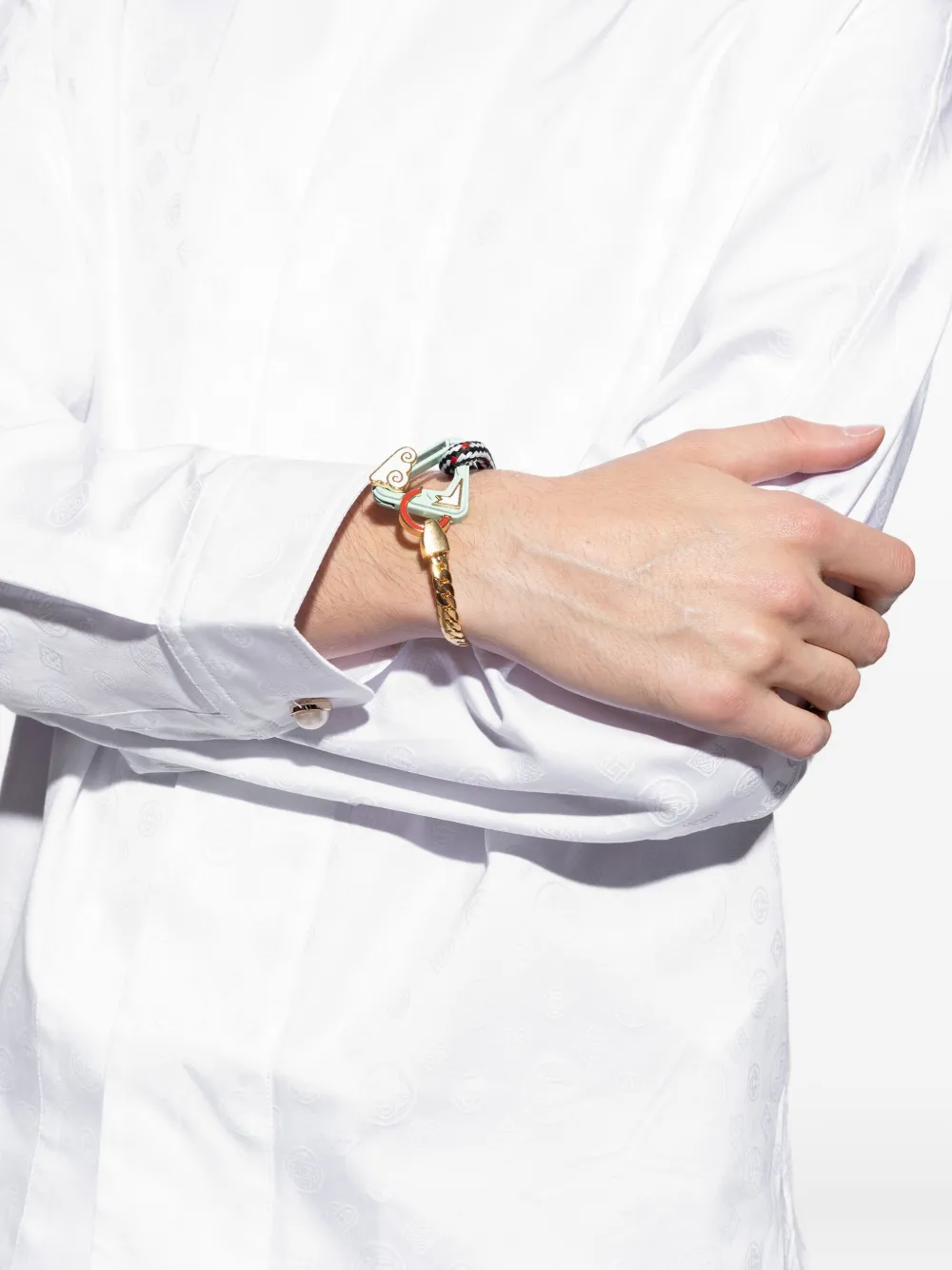 Casablanca Braided-chain Bracelet In Gold