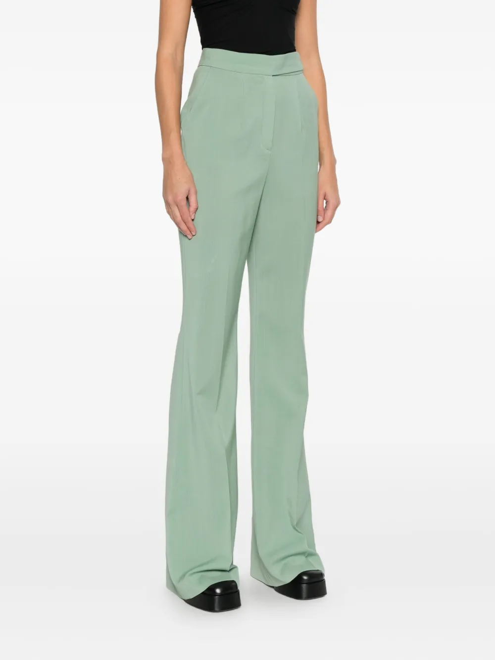 M.marquise Lixia Flared Trousers In Green