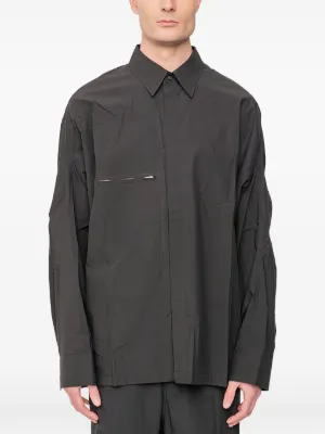 Jan Jan Van Essche concealed-button long-sleeved Shirt | Black