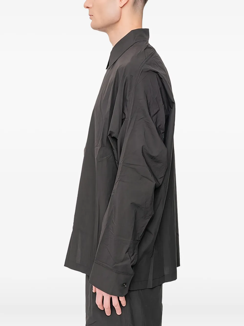 Joe Chia Zip-pocket Long-sleeve Shirt In Black