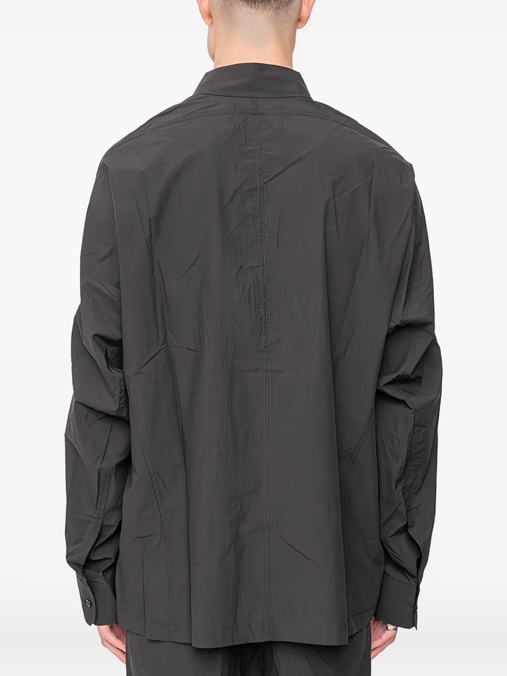 Joe Chia Zip-pocket Long-sleeve Shirt In Black