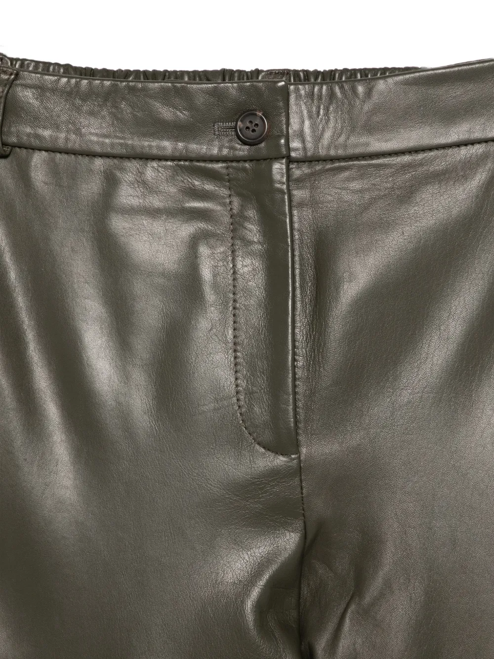 Antonelli Leren broek Groen