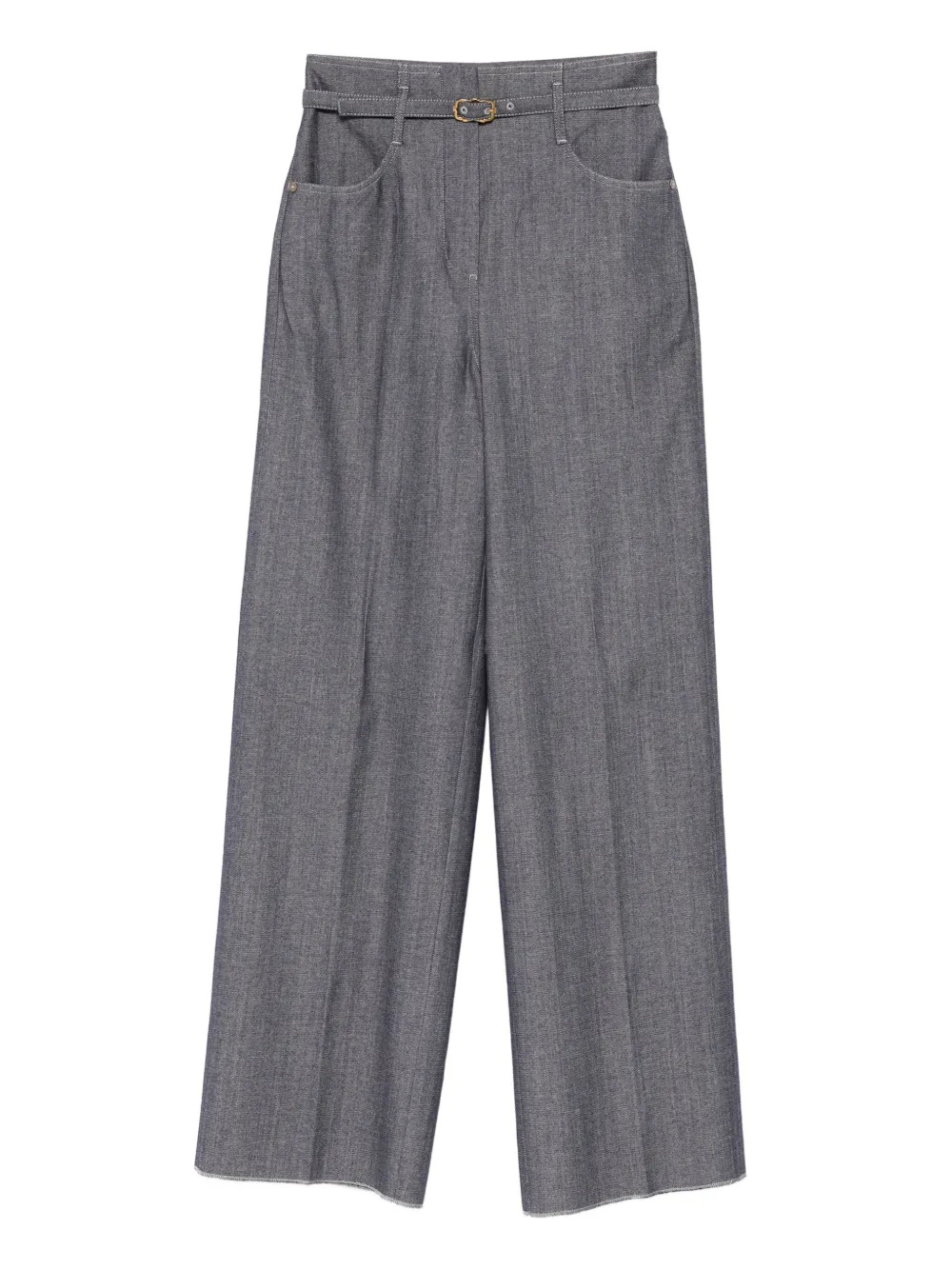 Agnona pantalones rectos con cinturón | gris | Image 1