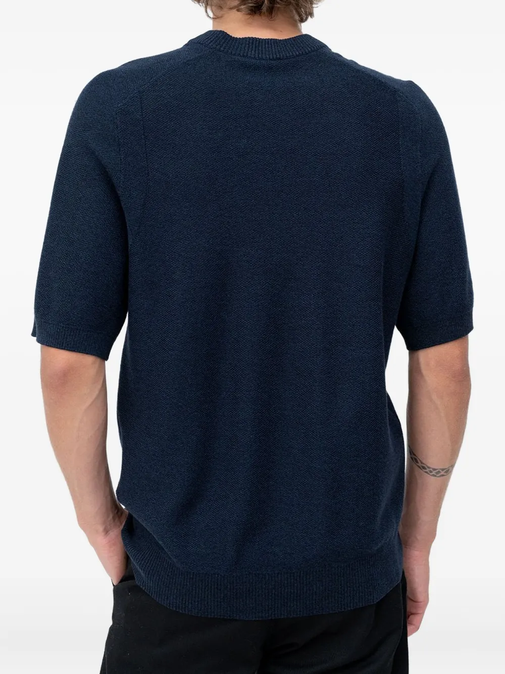 BOSS short-sleeve pullover - Blauw