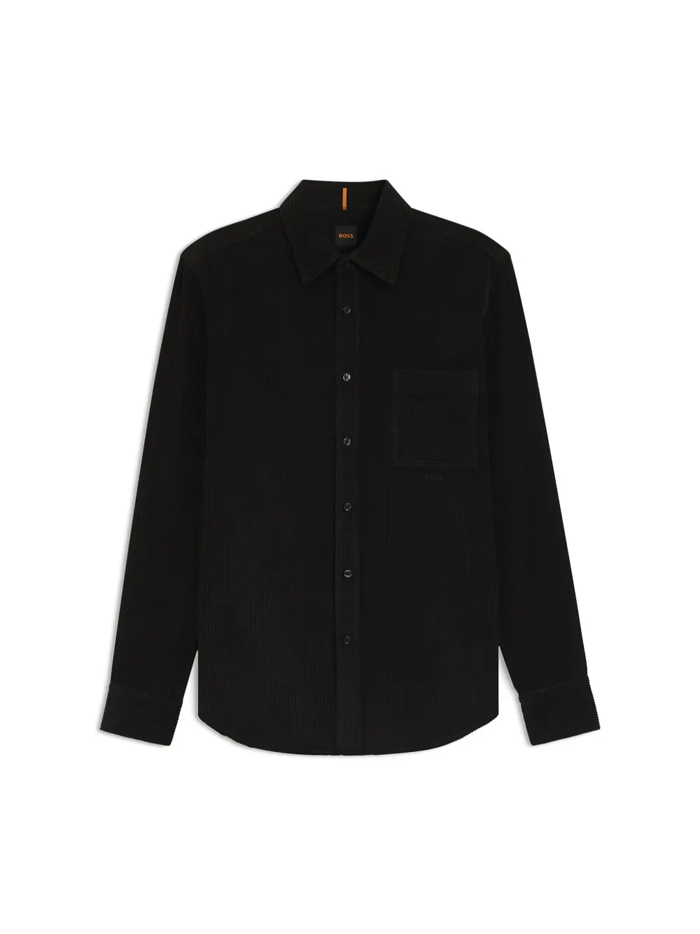 Hugo Boss Chest-pocket Corduroy Shirt In Black