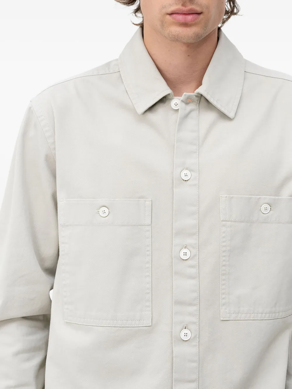 BOSS Overhemd met borstzak Beige