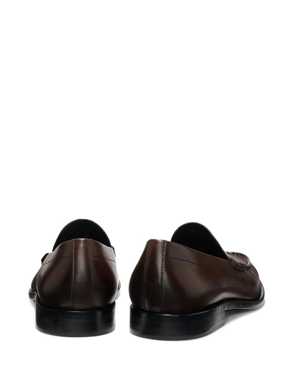 BOSS Leren loafers Bruin