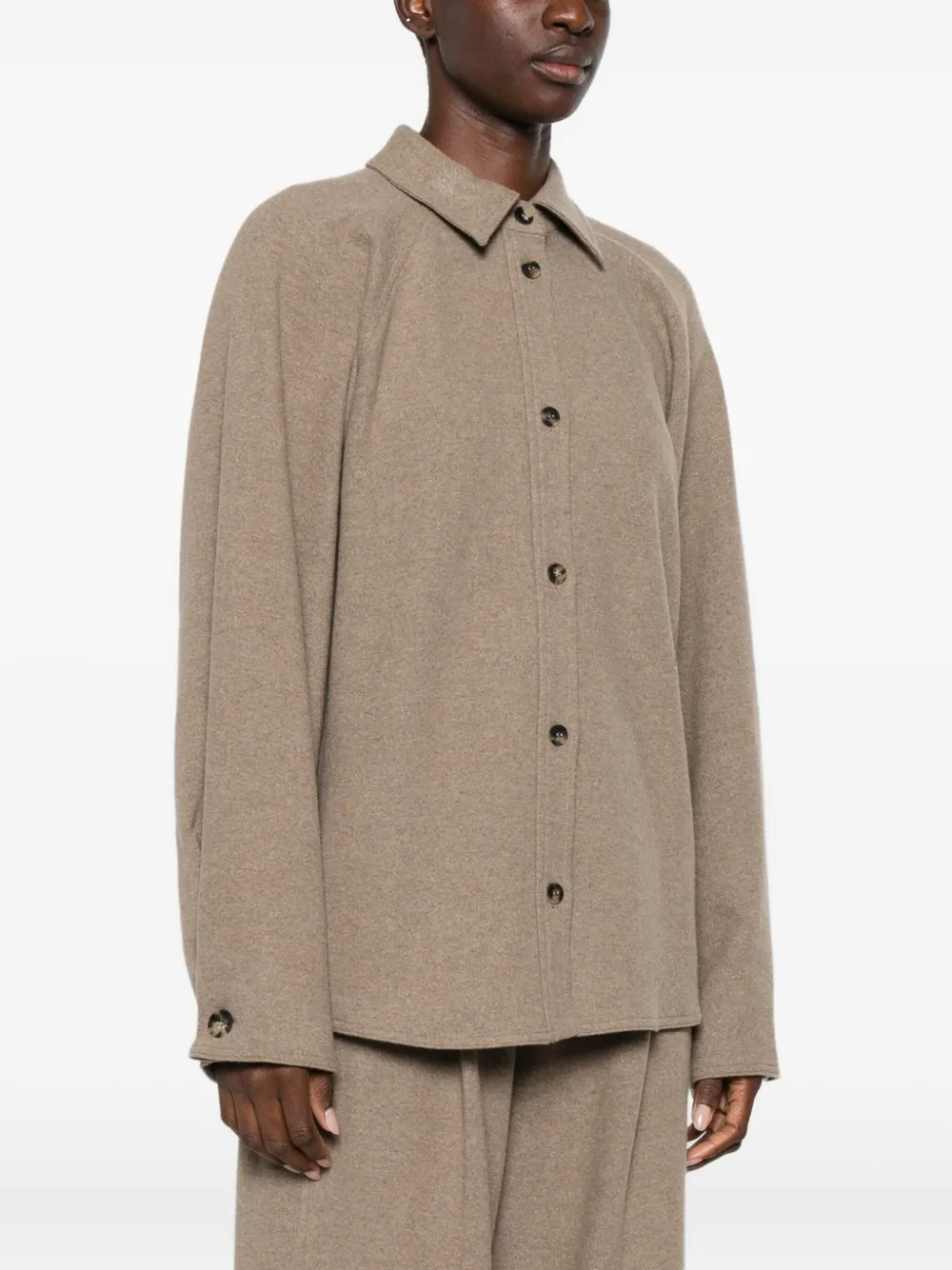 Max Mara Ceci Long-sleeved Shirt In Brown