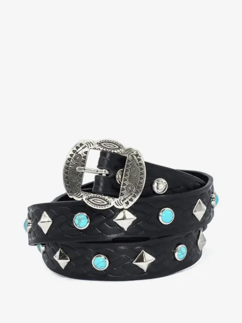 Htc Los Angeles Laurel studded braided belt