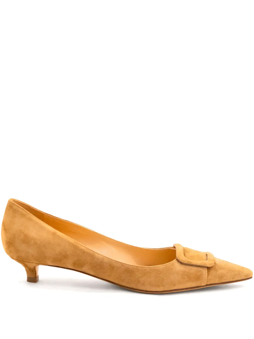Francesco Russo 30 mm pumps met gesp Bruin