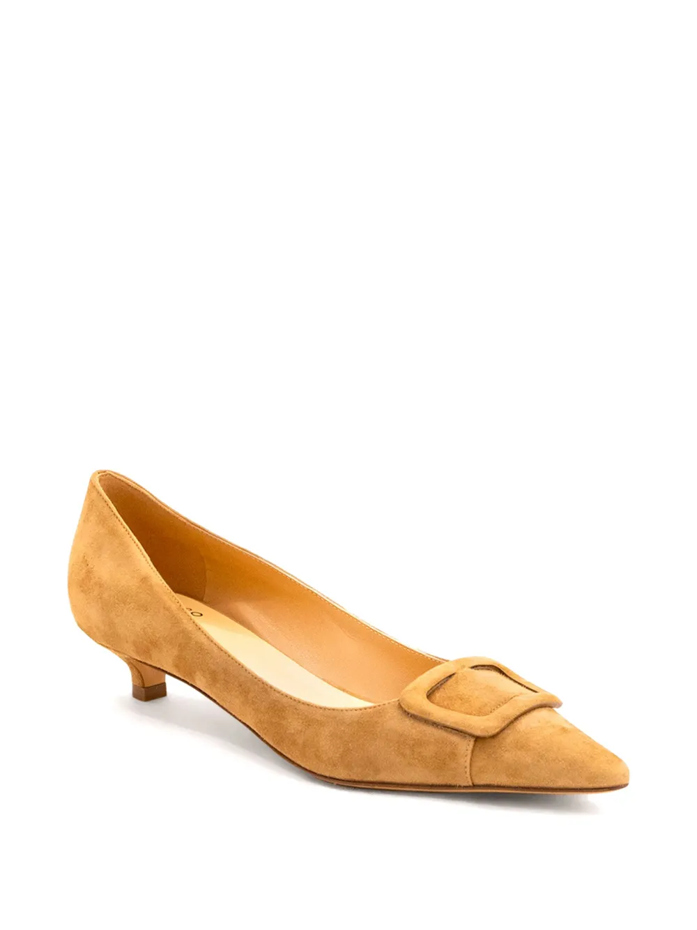 Francesco Russo 30 mm pumps met gesp Bruin