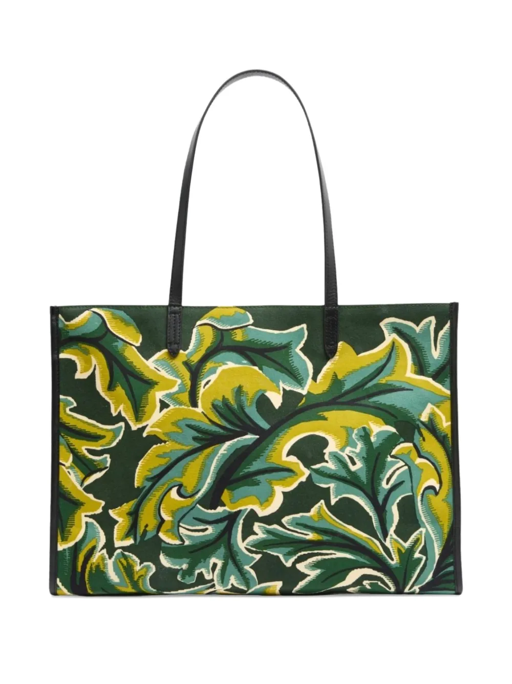 Inoui Editions Leaf-print Tote Bag In Green