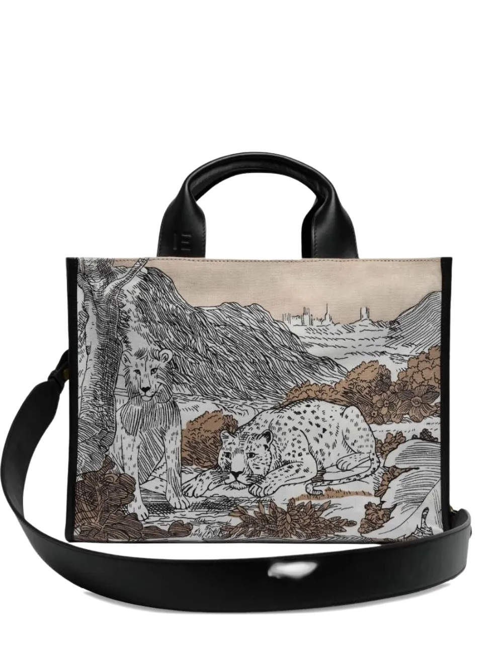 Inoui Editions Borsa tote con stampa - Toni neutri