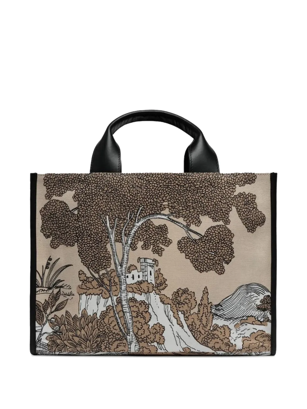 Inoui Editions Shopper met print - Beige