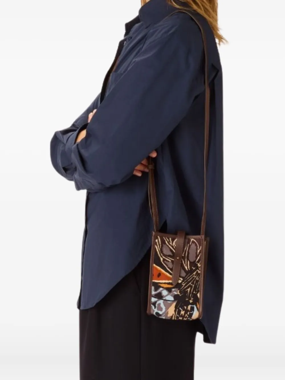 Inoui Editions Butterfly-print Cross Body Bag In Multi