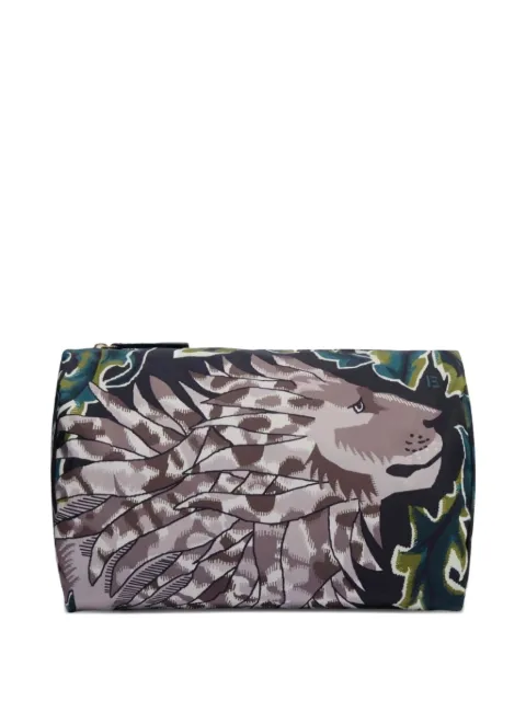 Inoui Editions leaf animal-print clutch bag